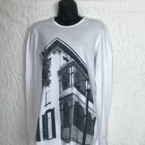 Marc Jacobs Waffle Like Print Long Sleeved Shirt Size M